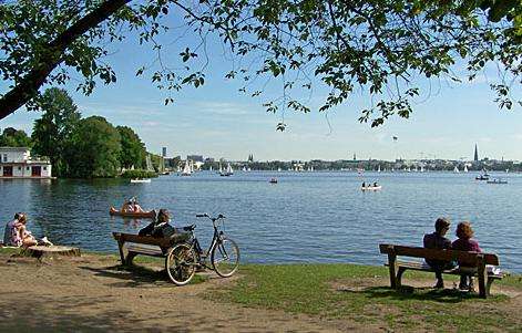 外阿尔斯特湖 Auenalster Outer Alster Lake 