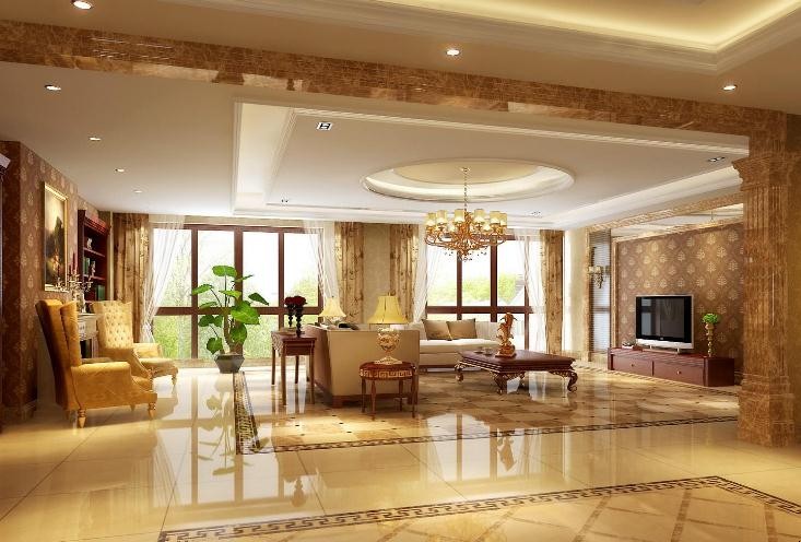 客厅墙面贴瓷砖