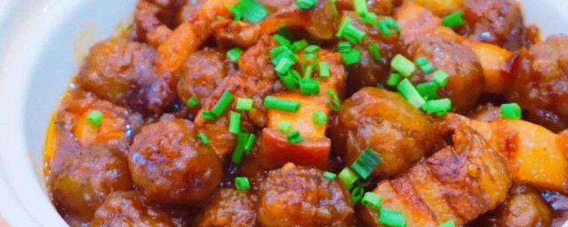 山芋粉圆子烧肉的家常做法 山芋粉圆子烧肉怎么做