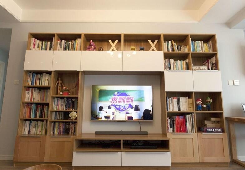 如何选购书架电视墻